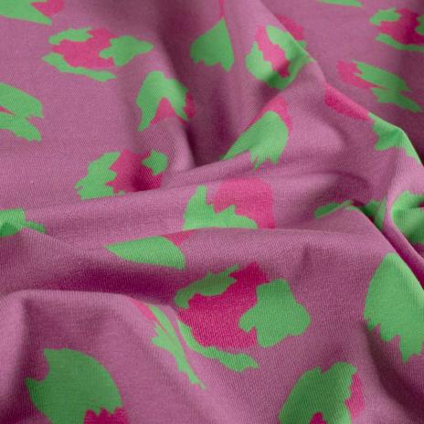 0,50 MTR. ♥ LEO COLORFUL LAVENDEL JERSEY ♥