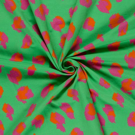 0,50 MTR. ♥ LEO COLORFUL GRÜN JERSEY ♥