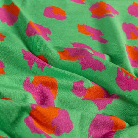 0,50 MTR. ♥ LEO COLORFUL GRÜN JERSEY ♥