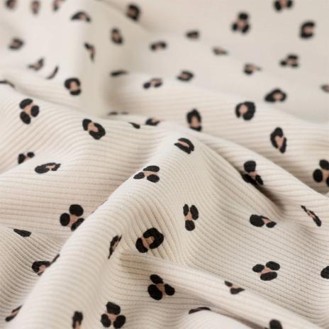 0,5 MTR.  ♥ RIPPSTRICK JERSEY LEO NATUR ♥