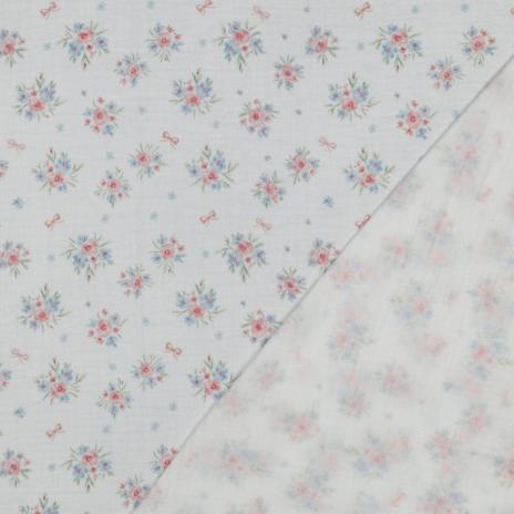 0,5 MTR. ♥ MuSSELIN LITTLE BOWS ROSY GARDEN  ♥