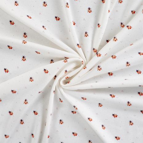 0,5 MTR. ♥ RIPPSTRICK JERSEY MARIENKÄFER ♥