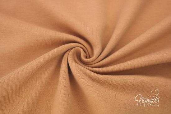 0,5 MTR. ♥ KUSCHLIG WEICHER BIO SoFT SWEAT DARK APRICOT ♥