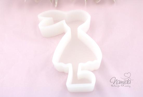 1 Stück ♥ GIESSFORM SILIKON - XXL HASE MÄDCHEN ♥