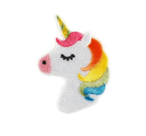 1 Stück - REGENBOGEN EINHORN BÜGELPATCH