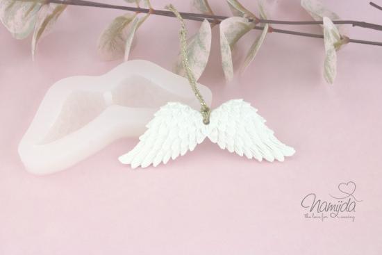 1 St. ♥ GIESSFORM SILIKON - ENGELSFLÜGEL 10cm x 4cm ♥