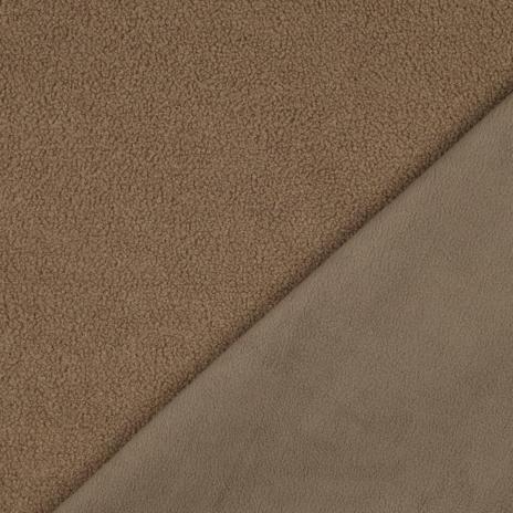 0,5 MTR.  ♥ TEDDY/FLEECE DOUBLEFACE TAUPE ♥