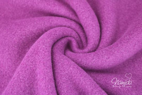 0,5 MTR.  ♥ BIO Doubelface Baumwollfleece DARK PINK - 100% Baumwolle ♥