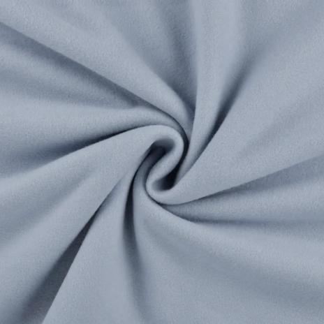 0,5 MTR. ♥ Doubelface Baumwollfleece DUSTY BLUE  - 100% Baumwolle ♥