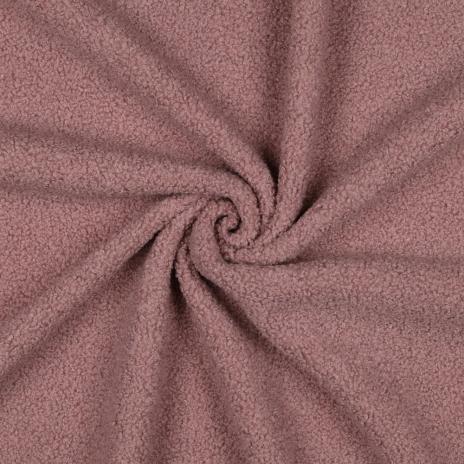 0,5 MTR. ♥ TEDDY BOUCLE FLEECE DOUBLEFACE ALT MAUVE ♥