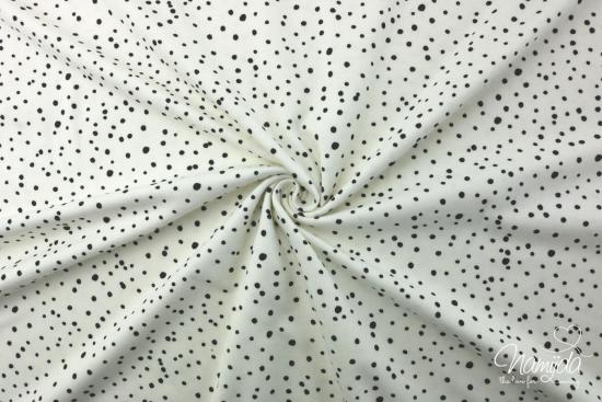 0,5 MTR. ♥ Jersey Different Dots NATUR  / Schwarz - Punktejersey ♥