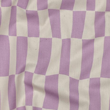 0,5 MTR. BAUMWOLL POPELINE STREIFEN FLIEDER