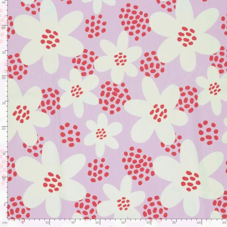 0,50 MTR.  ♥ SPRING FLOWERS FLIEDER JERSEY ♥
