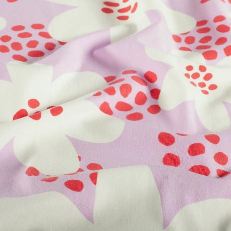 0,50 MTR.  ♥ SPRING FLOWERS FLIEDER JERSEY ♥