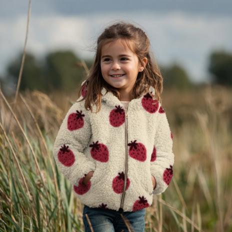 0,5 MTR. ♥ TEDDY STRAWBERRIES ERDBEEREN ♥