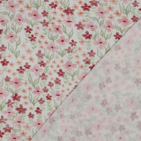 0,5 MTR. ♥ MuSSELIN BLÜTENZAUBER ROSE ♥