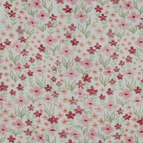 0,5 MTR. ♥ MuSSELIN BLÜTENZAUBER ROSE ♥