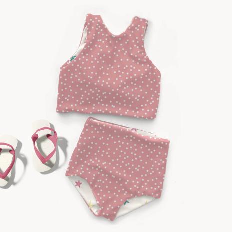 0,5 MTR.  ♥ BADESTOFF LYCRA PÜNKTCHENLIEBE UPF50 ♥