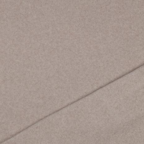 0,5 MTR. ♥ Doubelface Baumwollfleece BEIGE MELANGE - 100% Baumwolle ♥
