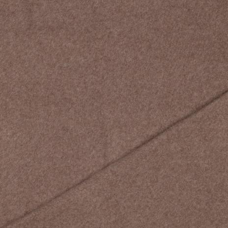 0,5 MTR. ♥ Doubelface Baumwollfleece  BRAUN MELANGE - 100% Baumwolle ♥