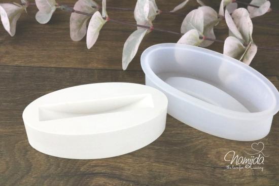 1 Stück ♥ GIESSFORM SILIKON - HALTERUNG OVAL FÜR KRANZ - RING - LOOP ♥