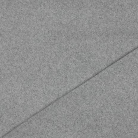 0,5 MTR. ♥ Doubelface Baumwollfleece HELLGRau MELANGE - 100% Baumwolle ♥