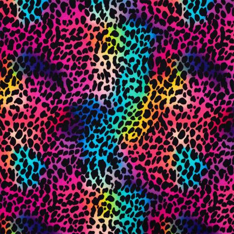 0,50 MTR. LEO RAINBOW MULTI COLOR SPLASH - FRENCH TERRY