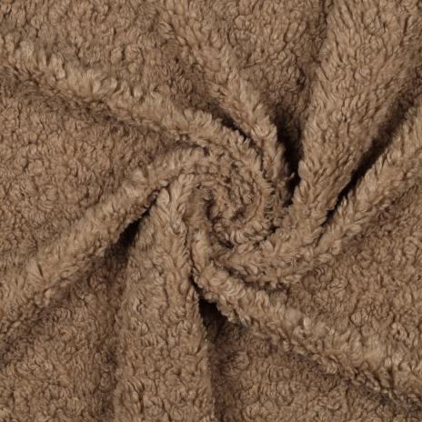 0,5 MTR. ♥ SUPER FLAUSCHIGER TEDDY BOUCLE TAUPE