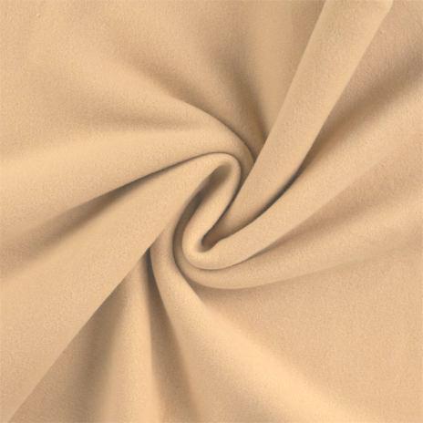 0,5 MTR. ♥ BIO Doubelface Baumwollfleece IVORY - 100% Baumwolle ♥