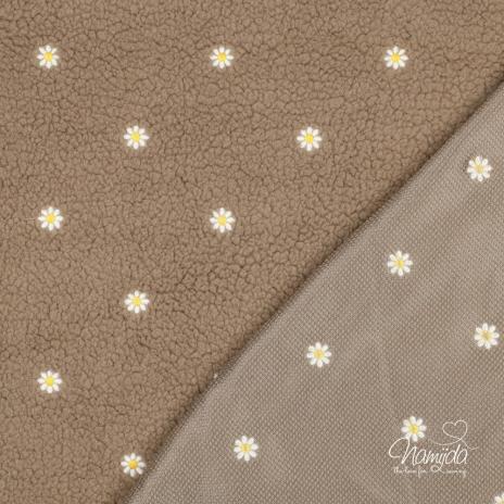0,5 MTR. ♥ DAISIES TEDDY  TAUPE ♥
