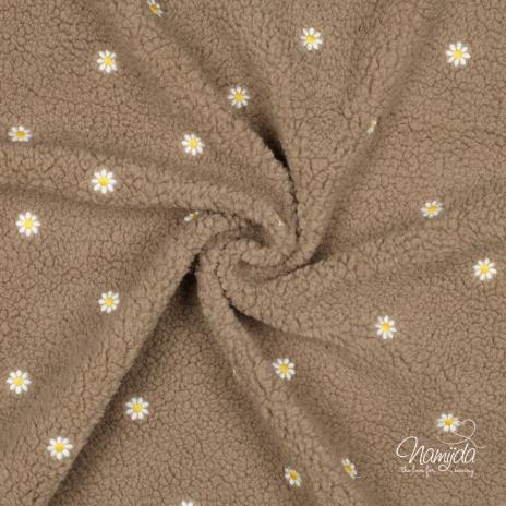 0,5 MTR. ♥ DAISIES TEDDY  TAUPE ♥