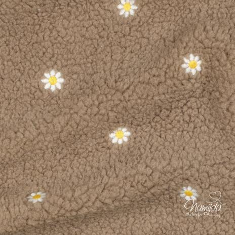 0,5 MTR. ♥ DAISIES TEDDY  TAUPE ♥