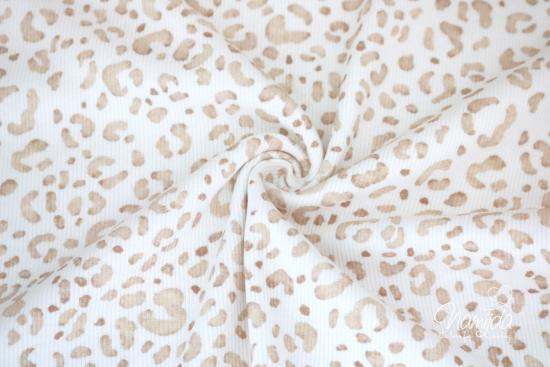 0,5 MTR. ♥ RIPPSTRICK JERSEY LEO CREAMY NATUR ♥