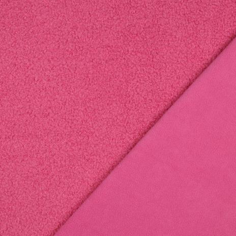 0,5 MTR. ♥ TEDDY BOUCLE FLEECE DOUBLEFACE PINK ♥
