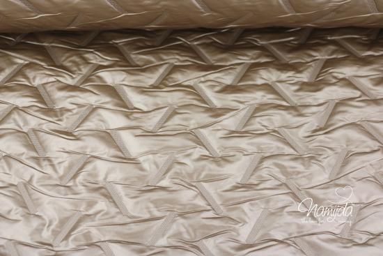 0,5 MTR. ♥ ABGESTEPPTER JACKENSTOFF METALLIC COGNAC ♥