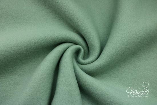 0,5 MTR. ♥ Doubelface Baumwollfleece DUSTY MINT - 100% Baumwolle ♥