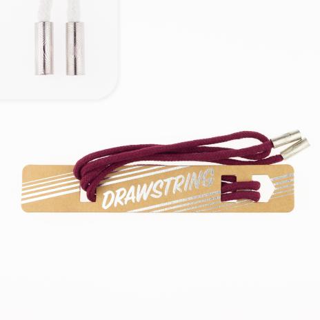 1 STCK. ♥ Drawstring Hoodiekordel - Beere - 5mm + 2 STCK. Kordelstopper silber ♥