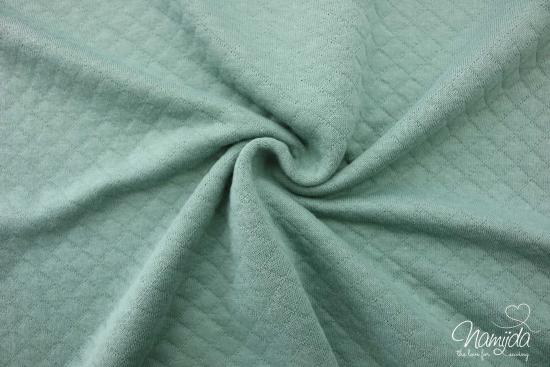 0,5 MTR. ♥ BAUMWOLL STEPPSTOFF DUSTY MiNT ♥