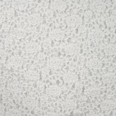 0,5 MTR. ♥ Elastische Spitze BLUMEN - NATUR/WEISS - Spitzenstoff ♥