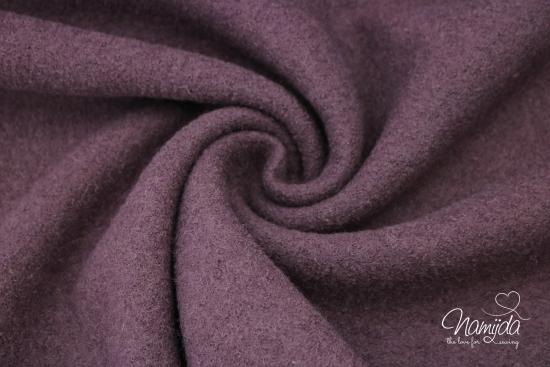 0,50 MTR. WeiCHER WoLLWALK -  AUBERGINE - 100% WoLLE  (mulesingfrei)