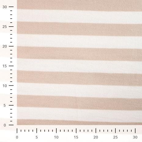 0,5 MTR. ♥ FROTTEE BLOCKSTREIFEN SAND - 100% BAUMWOLLE  ♥