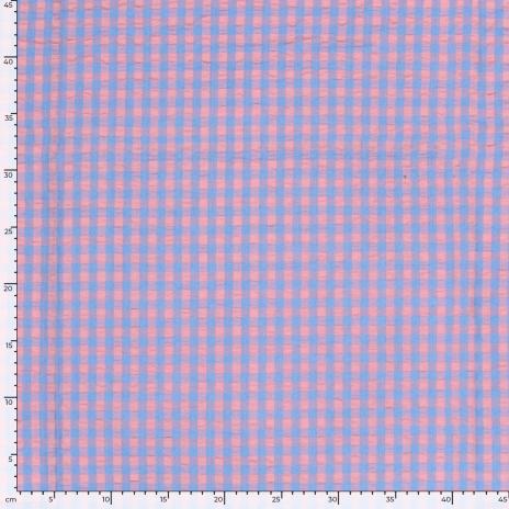 0,5 MTR. SEERSUCKER KAROS FLIEDER/DUSTY BLUE BAUMWOLLE
