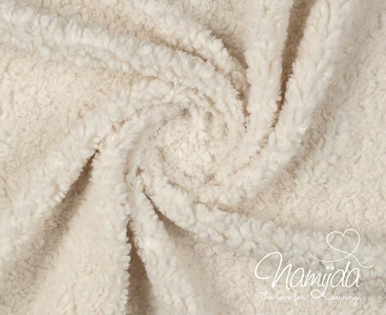 0,5 MTR. ♥ SUPER FLAUSCHIGER TEDDY BOUCLE NATUR