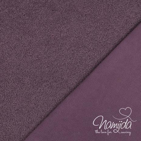 0,5 MTR. ♥ TEDDY/FLEECE DOUBLEFACE ANTIK LILA ♥