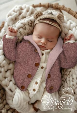 0,5 MTR. ♥ TEDDY/FLEECE DOUBLEFACE ANTIK LILA ♥