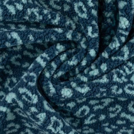 0,50 MTR. ♥ TEDDY JACQUARD LEO AQUA  ♥