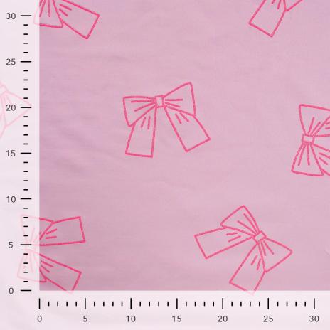 0,5 MTR. GLITTER SCHLEIFCHEN PINK - FRENCH TERRY
