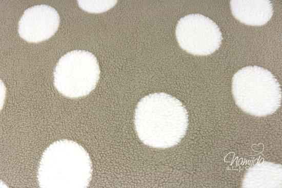 0,5 MTR.  ♥ TEDDY DOTS TAUPE ♥