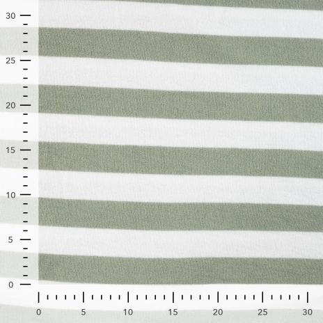 0,5 MTR. ♥ FROTTEE BLOCKSTREIFEN KHAKI - 100% BAUMWOLLE  ♥