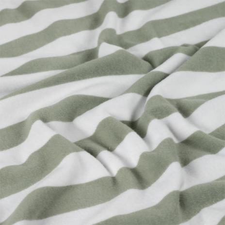 0,5 MTR. ♥ FROTTEE BLOCKSTREIFEN KHAKI - 100% BAUMWOLLE  ♥